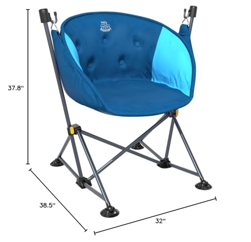 Hammock Chair Padded Swinging Camping Chair with Back Support Oversized Swing Chair Lounger 600D Polyester R959