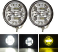 5 Inch Round LED Driving Lights 2pcs 68W Dual Color 6000K White & 3500K Amber Q4139