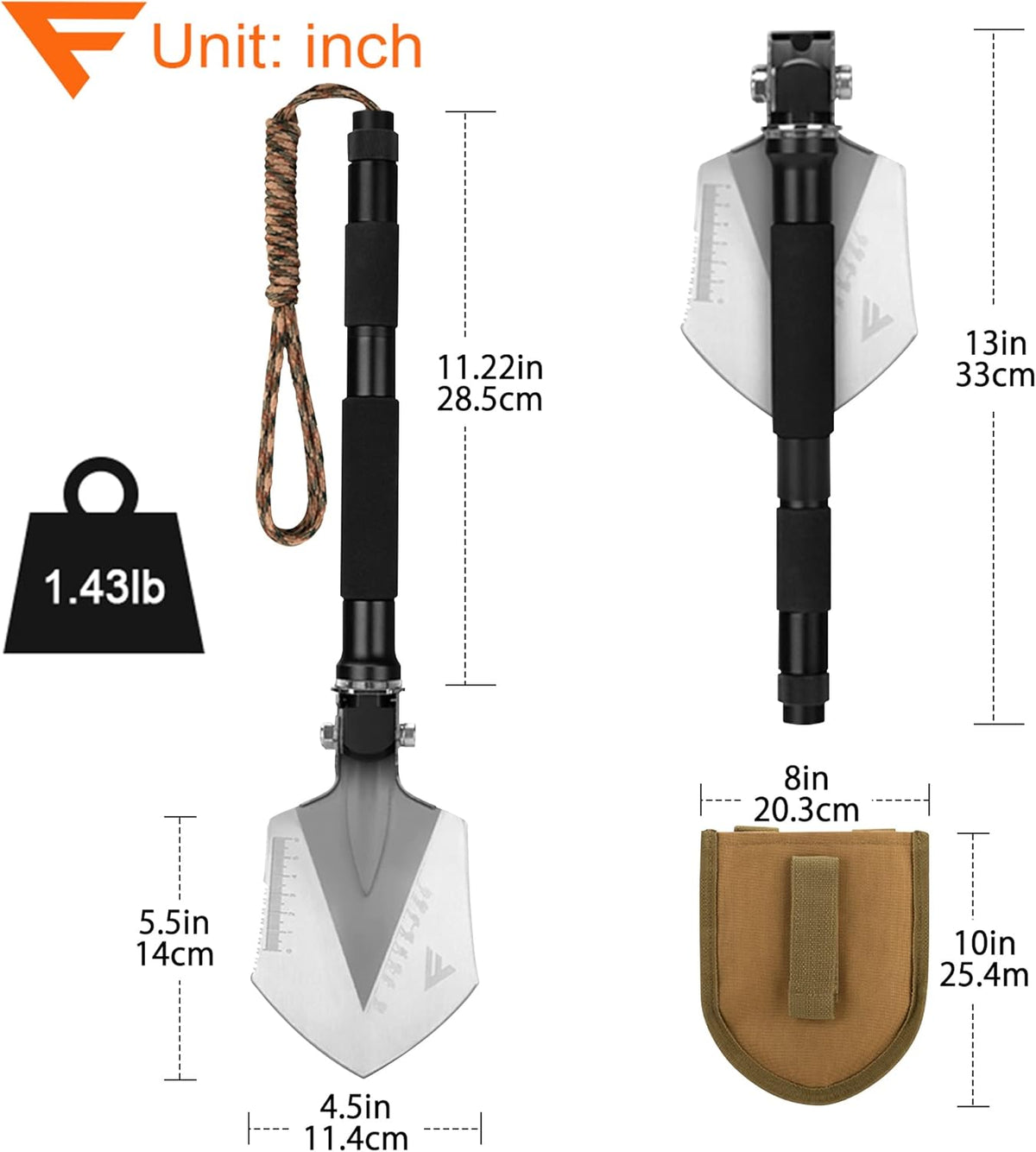 Military Folding Shovel Multitool K391741