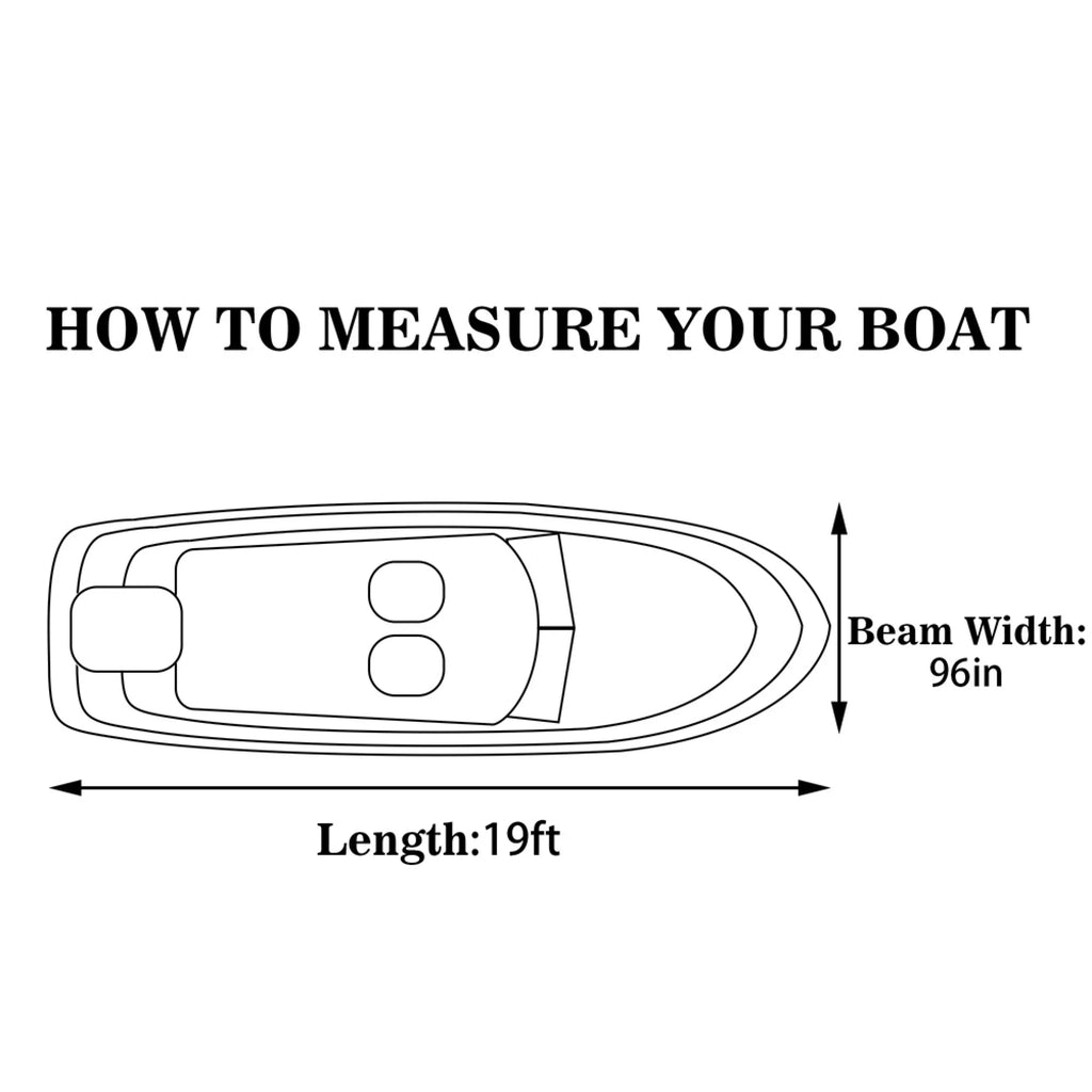 Waterproof Heavy Duty Trailerable Boat Cover 17 ft-19 ft A46493
