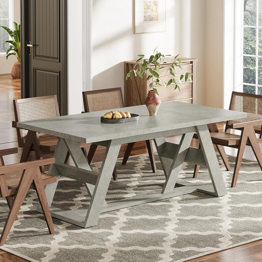 Gray Wood Dining Table L28663