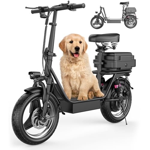Electric Scooter with Seat, 500W Motor, 14" Pneumatic Tire K5930
