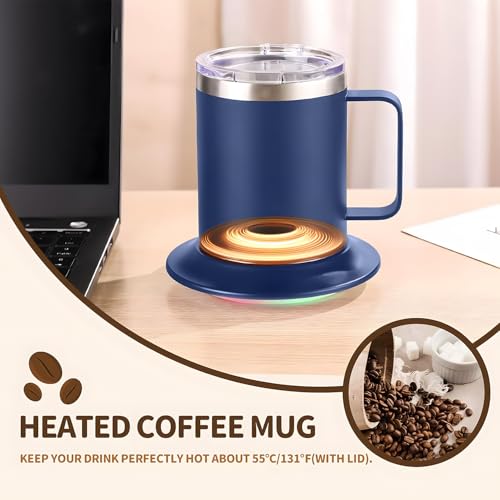 12oz USB Heated Coffee Mug with Auto Shut Off (Black) J2066