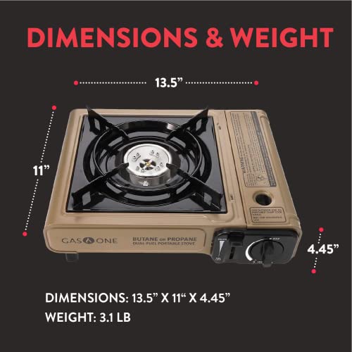 Dual Fuel Portable Camping Stove with Carrying Case X87502