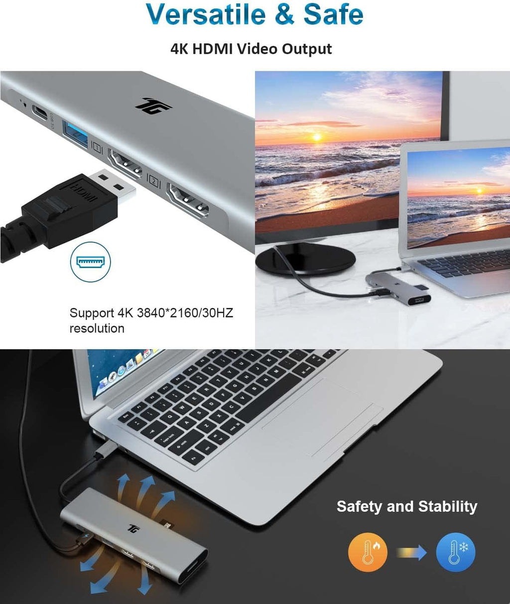 9 in 1 USB C Docking Station with Dual 4K HDMI W706303