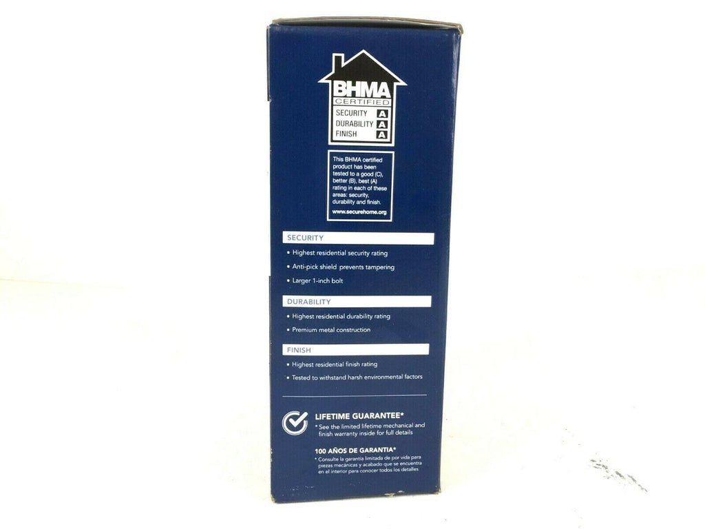 Satin Nickel Single Cylinder Deadbolt Keyed Entry Lever J264