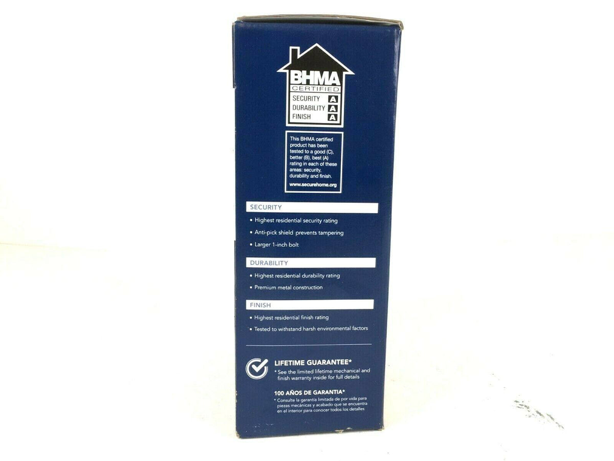 Satin Nickel Single Cylinder Deadbolt Keyed Entry Lever J264