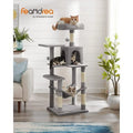 Light Gray Cat Tree with Scratching Posts Hammock A69456