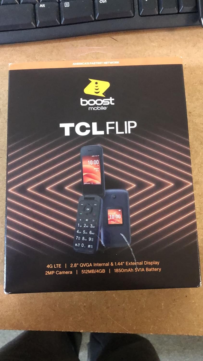 Black 4G LTE FlipPhone V87213