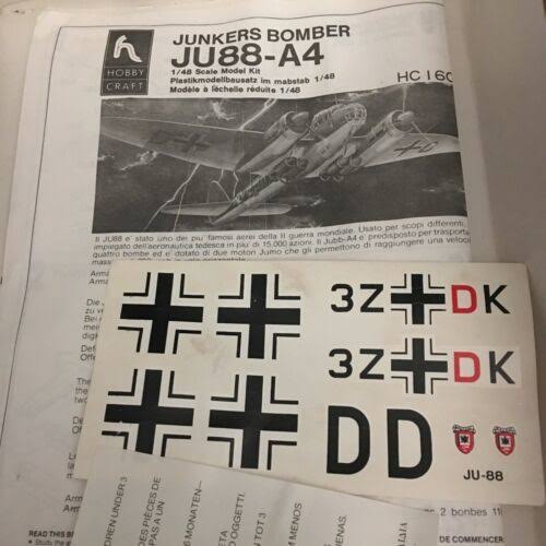 1/48 Scale Junkers Bomber Ju88-A4 D274184