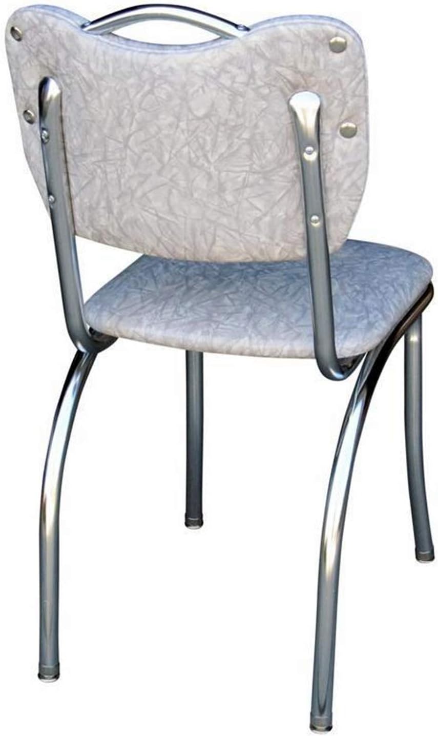 Cracked Ice Red Diner Chair with Pulled Seat J378199