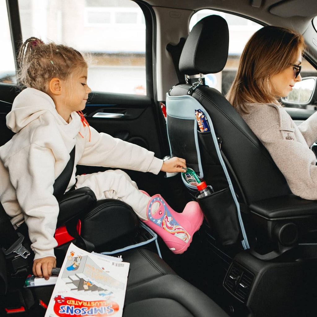 Black Navy Blue Car Seat Organizer B665