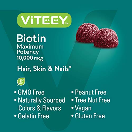10,000mcg Biotin Gummies for Hair Skin and Nails R906096