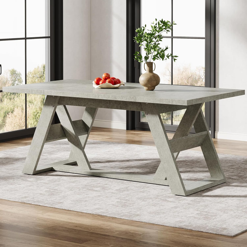 Gray Wood Dining Table L28663