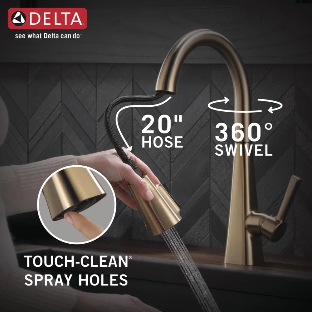 Single-Handle Pull-Down Kitchen Faucet Bronze D7373