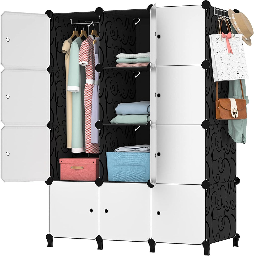 Portable Closet 12 Cube Storage Organizer R7372