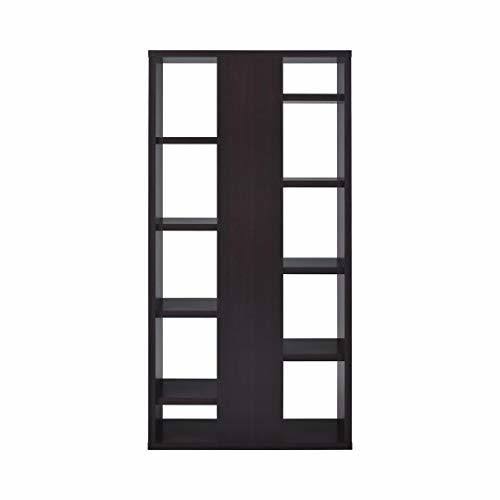 Bookcase with 8 Staggered Shelves Cappuccino L65152
