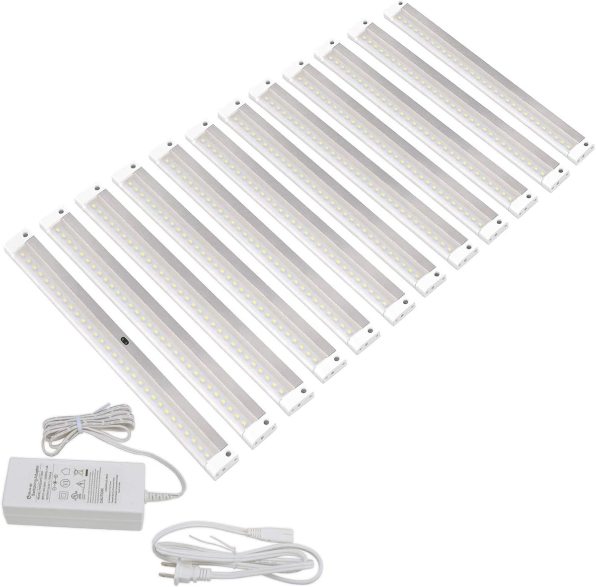White 12 Panels 12 inch LED Dimmable Under Cabinet Lighting Kit M945377