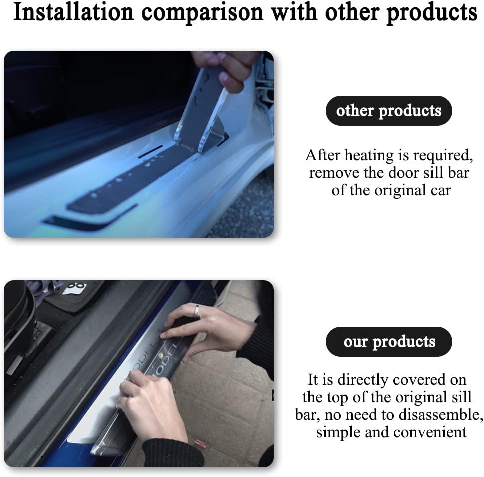 Door Sill Protector with LED Light, 4 Pieces K373050