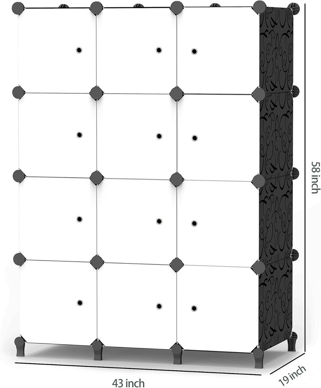 Portable Closet 12 Cube Storage Organizer R7372