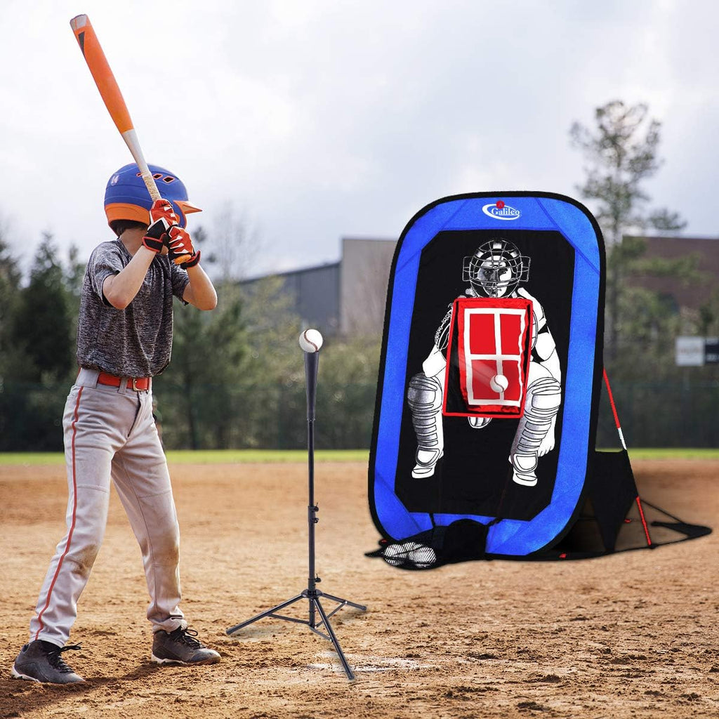 Baseball Softball Pitching Net with Strike Zone and Carry Bag T414696