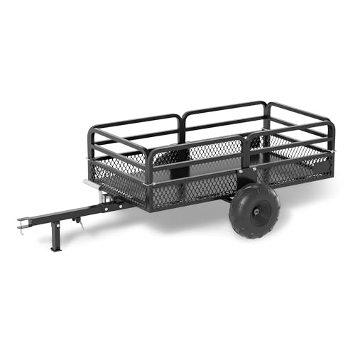 Heavy Duty Steel Dump Cart Utility Trailer with Removable Sides E2536