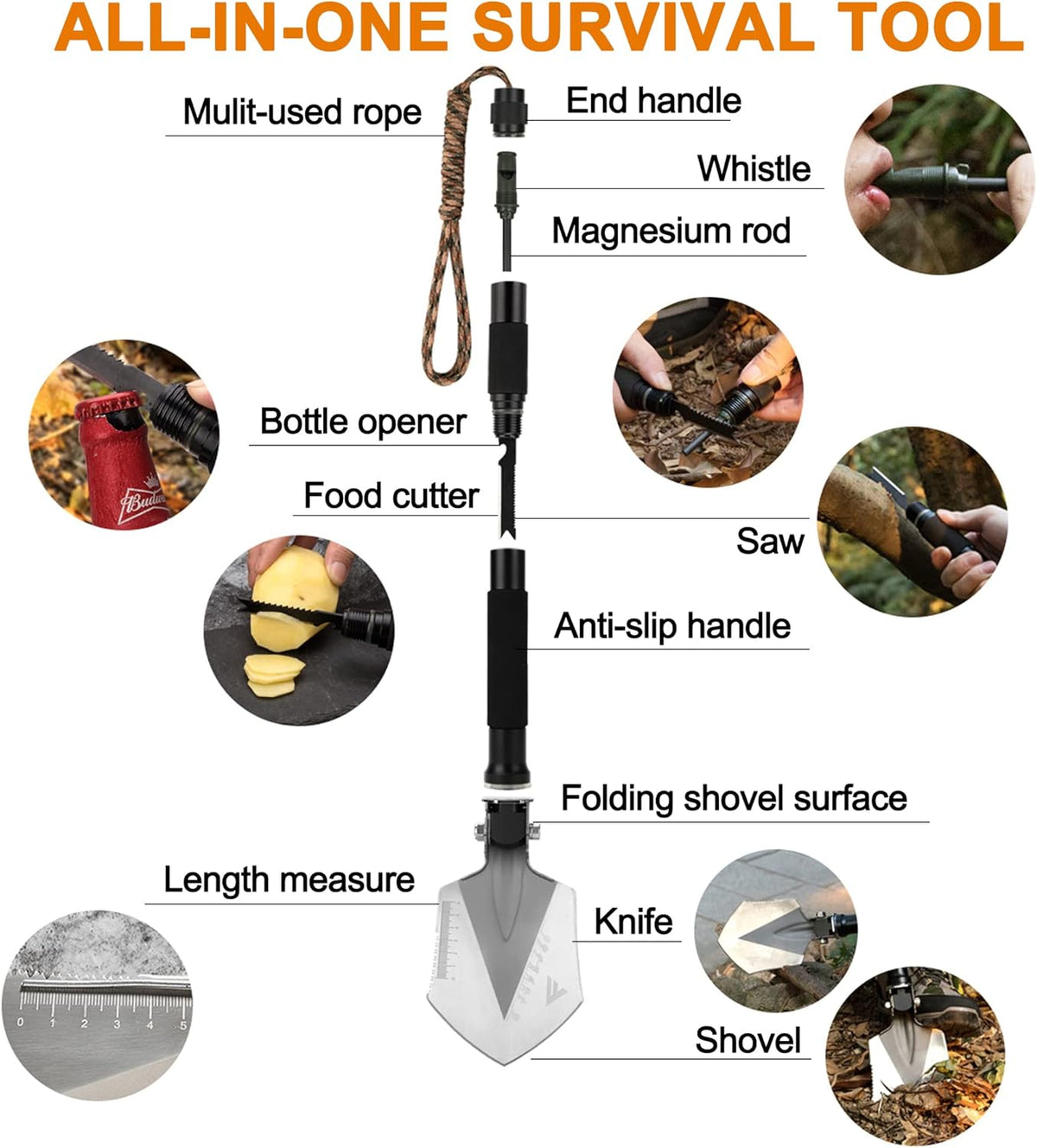 Military Folding Shovel Multitool K391741