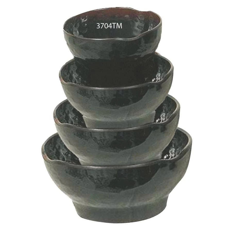 Black 10 oz Melamine Rice Bowl C11049