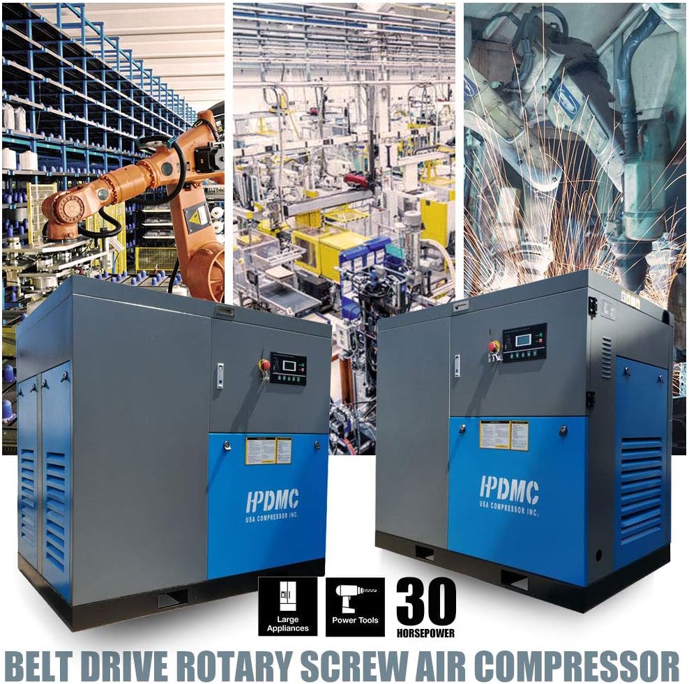 30HP 125CFM@125 PSI 460-480V 60Hz 3-Phase Heavy Duty Stationary Industrial Air Compressor R739