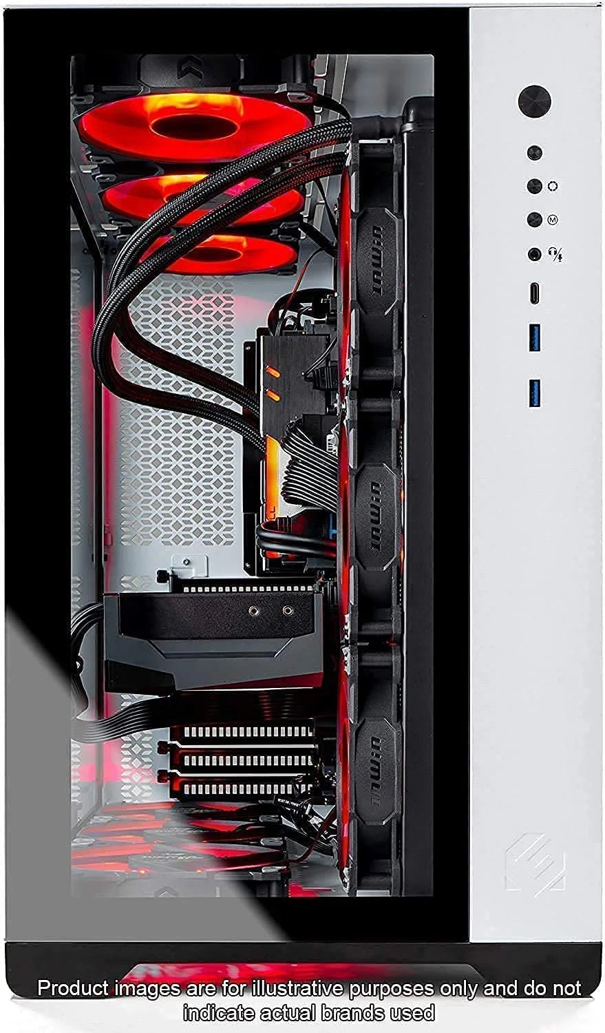 White Gaming Desktop PC with AMD Ryzen 7 5800X, RTX 3080 Ti, 1TB NVMe SSD, 16GB DDR4 S1950