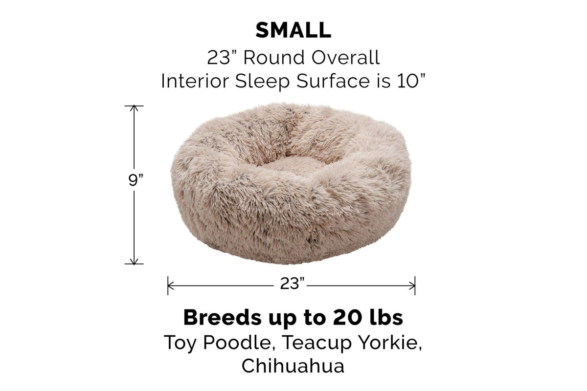 Large Mist Gray Donut Dog Bed B3528