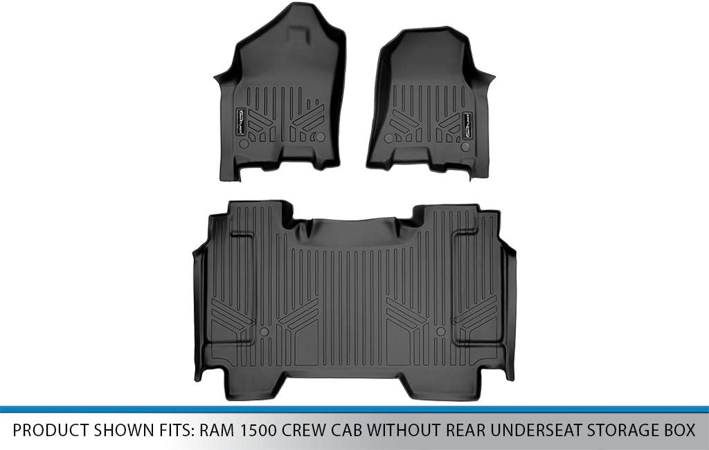 Custom Fit Floor Mats 2 Row Liner Set Black C141592