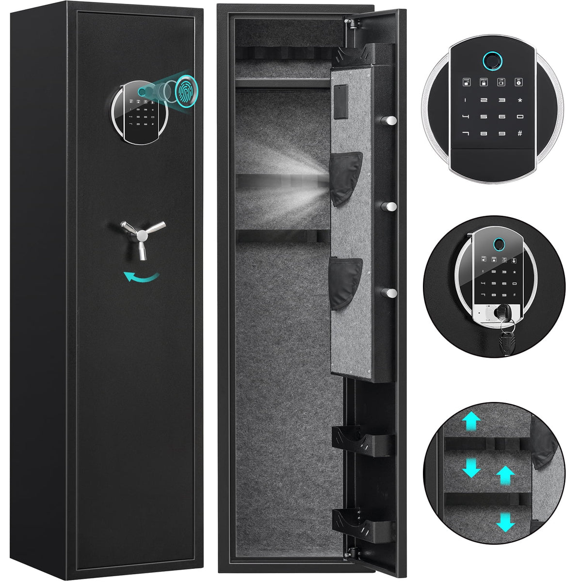 Biometric Fingerprint 3-5 Gun Safe with Alarm System B61999