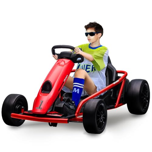 24V 9Ah Battery 300W*2 Motors 8MPH Drifting Go Kart White M7151