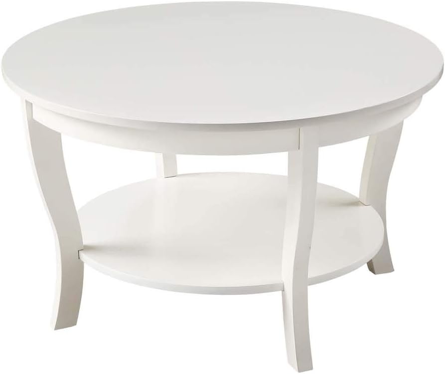 Round Coffee Table, Driftwood/White M23177