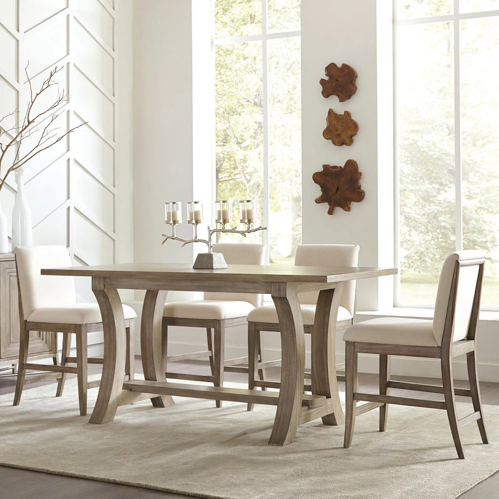 Wood Counter Height Trestle Dining Table I1665
