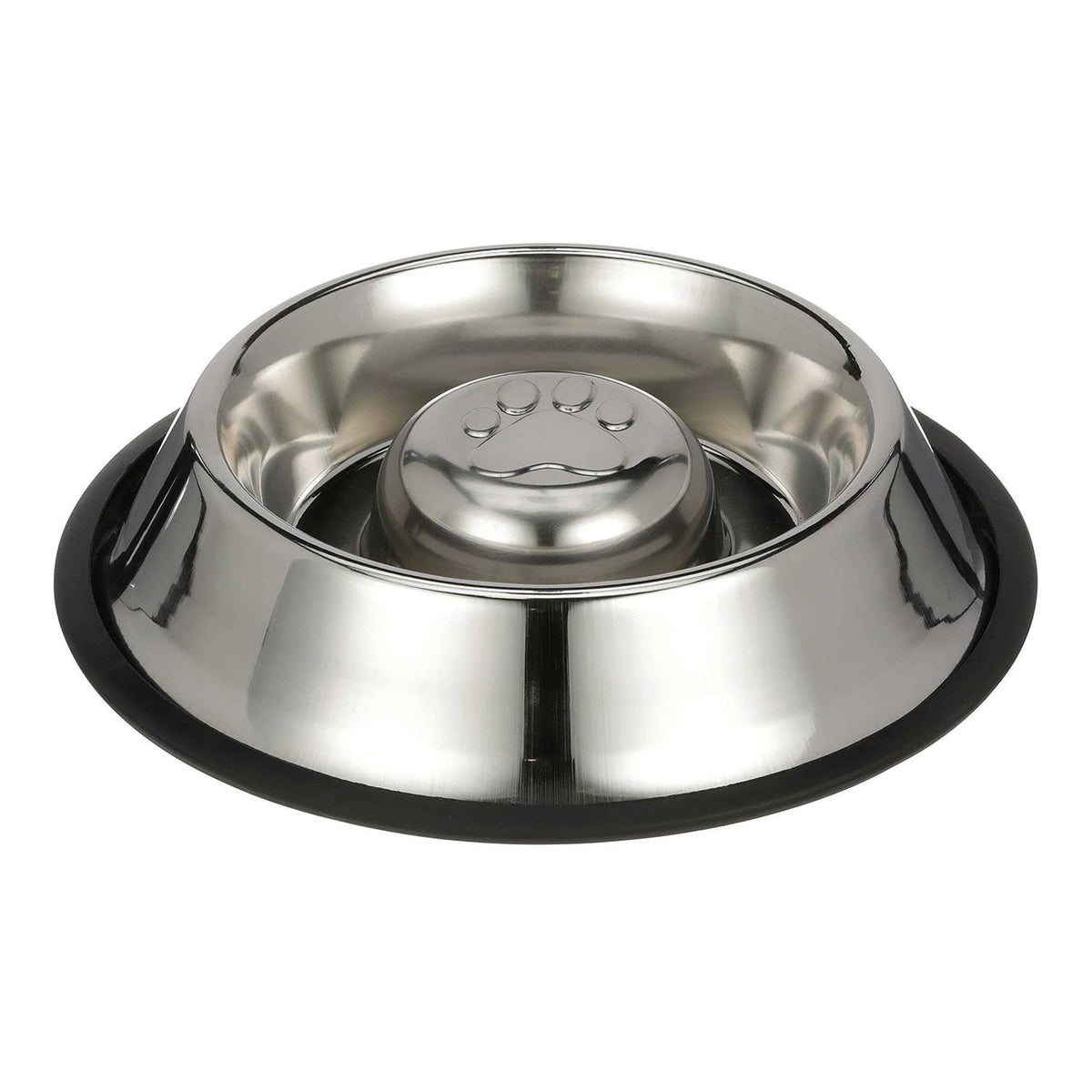 Stainless Steel Slow Feed Bowl Non-Tip & Non-Skid F44825