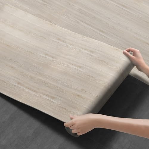 Peel and Stick Vinyl Floor Tile Roll Wood Plank Sticker U262769