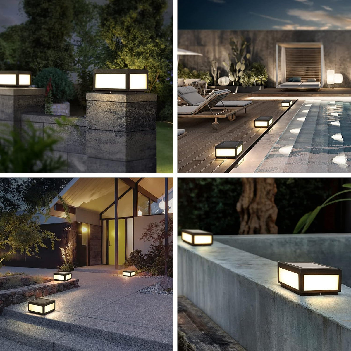 Outdoor Post Light LED Deck Cap Light with IP54 Waterproof E26 Bulb A520990