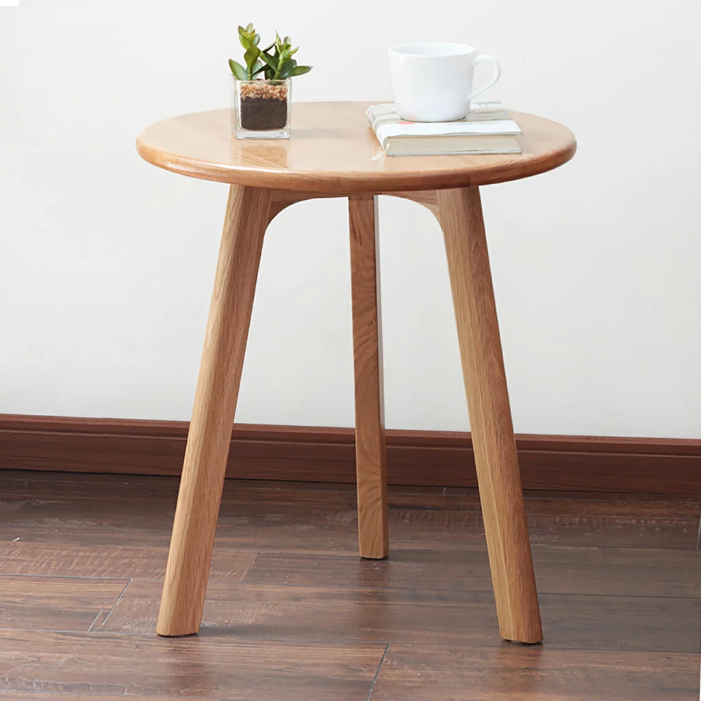 Round Solid Oak Coffee Table J4752