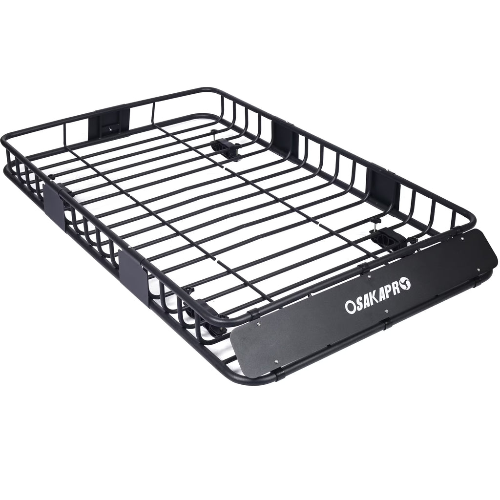 Black Steel Roof Rack Cargo Carrier Basket G82519