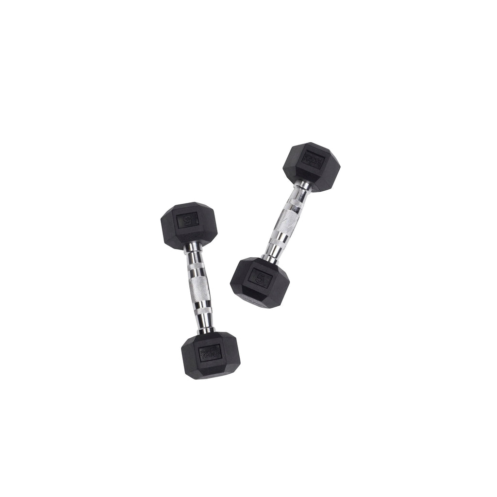 60 lbs. Rubber Hex Dumbbell Set F40238