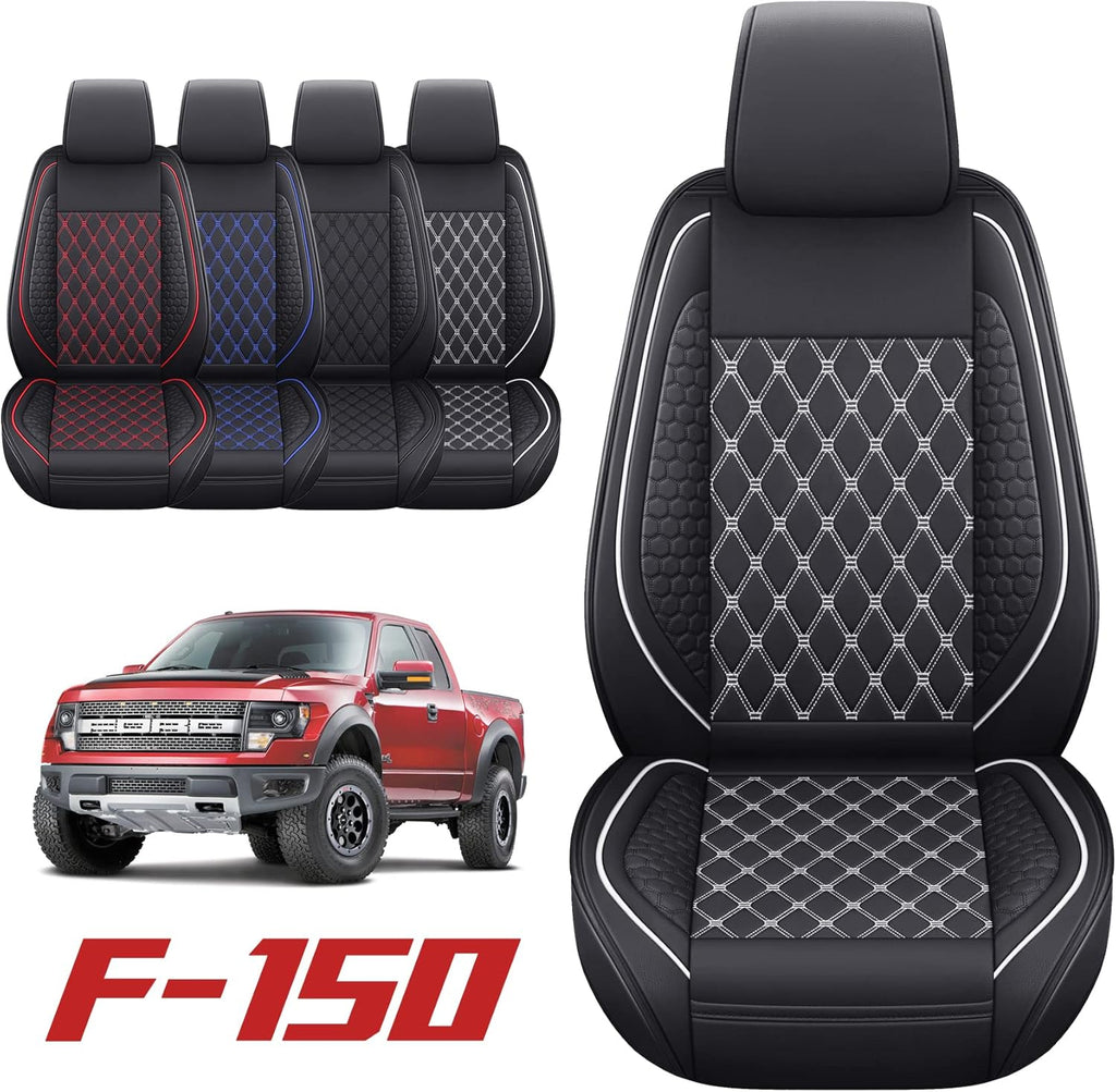 Black Waterproof Full Set Car Seat Covers for Ford F150 K3395
