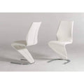 White Leatherette Dining Chair (Set of 2) I9124