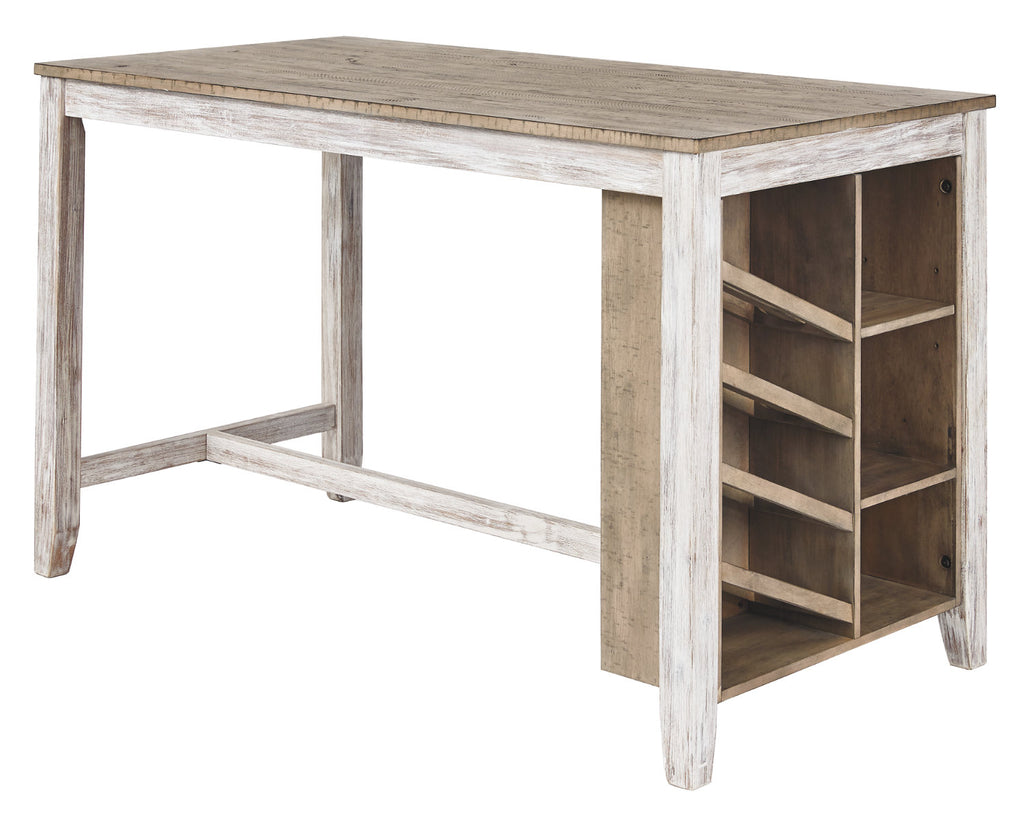 White/Light Brown Counter Height Dining Table D846