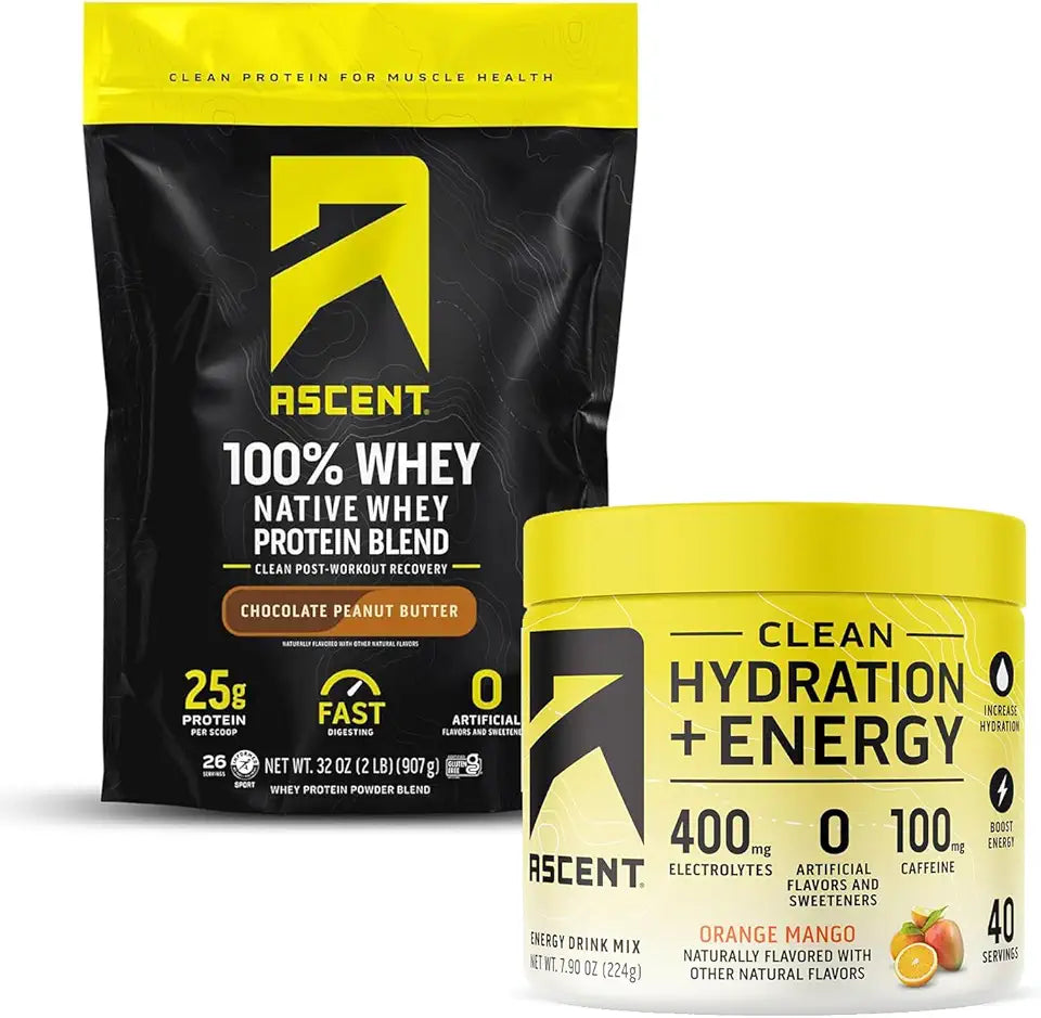 Chocolate Peanut Butter Whey Protein Powder & Orange Mango Electrolytes R252