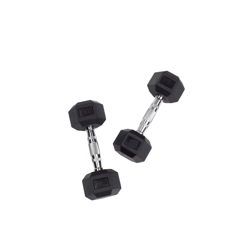 60 lbs. Rubber Hex Dumbbell Set F40238