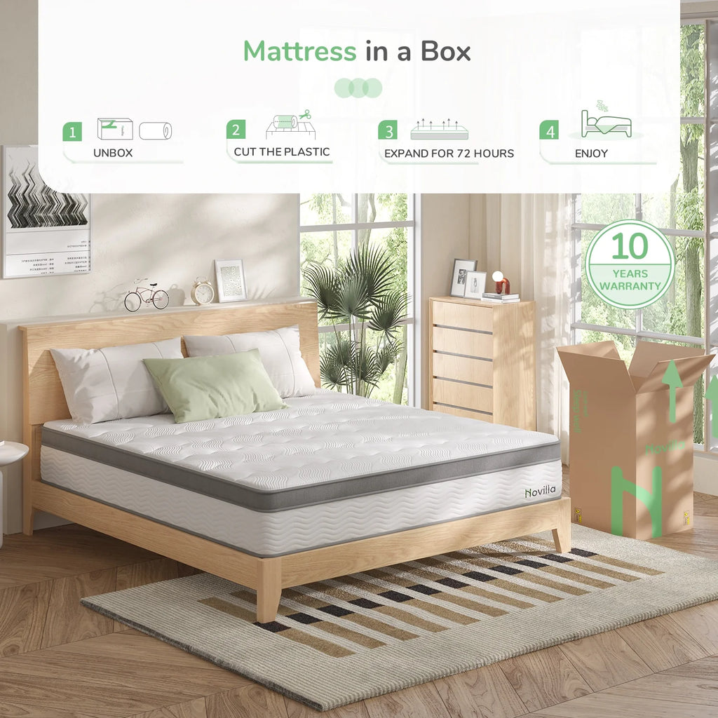 Queen Size Memory Foam Pocket Spring Hybrid Mattress V554
