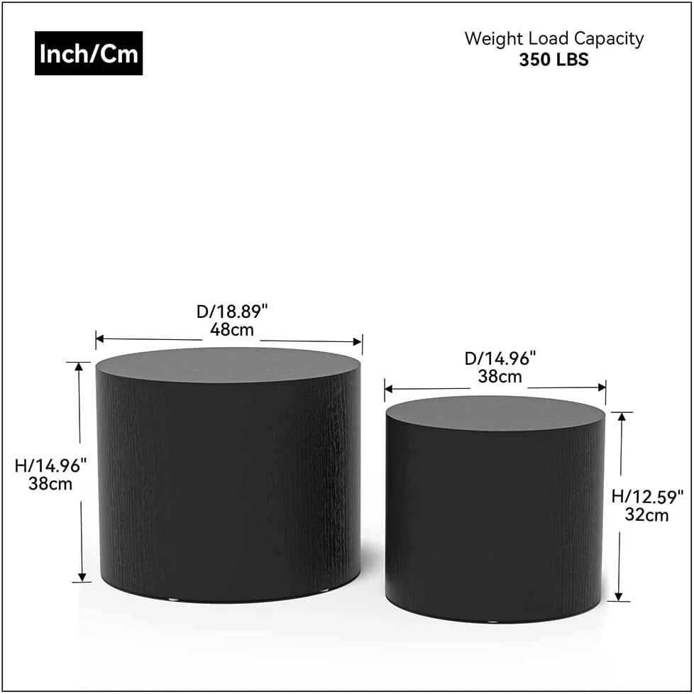 Set of 2 Square Wood Coffee Table F414149