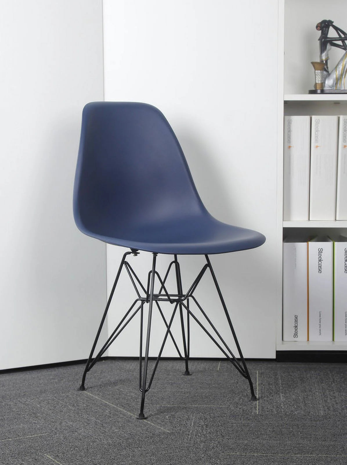 Blue Plastic Modern Dining Chairs Set of 2 W721870